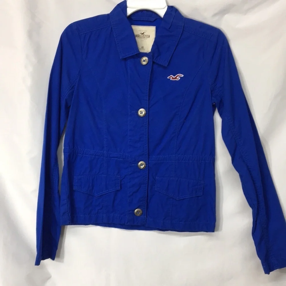 Hollister Women’s Royal Blue Lightweight Jacket Size XS Like-NEW